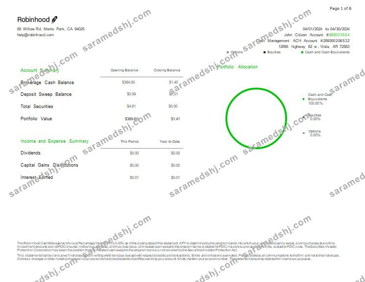 USA Robinhood bank st, 6 pages